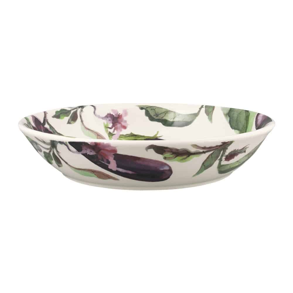 Emma Bridgewater - Aubergine &amp; Flowers Pasta Dish - The Flower Crate