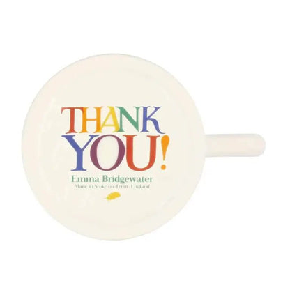 Emma Bridgewater - Rainbow Toast Thank You ½ Pint Mug - The Flower Crate