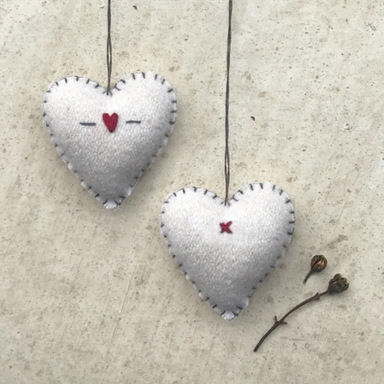 Felt Embroidered Heart - The Flower Crate