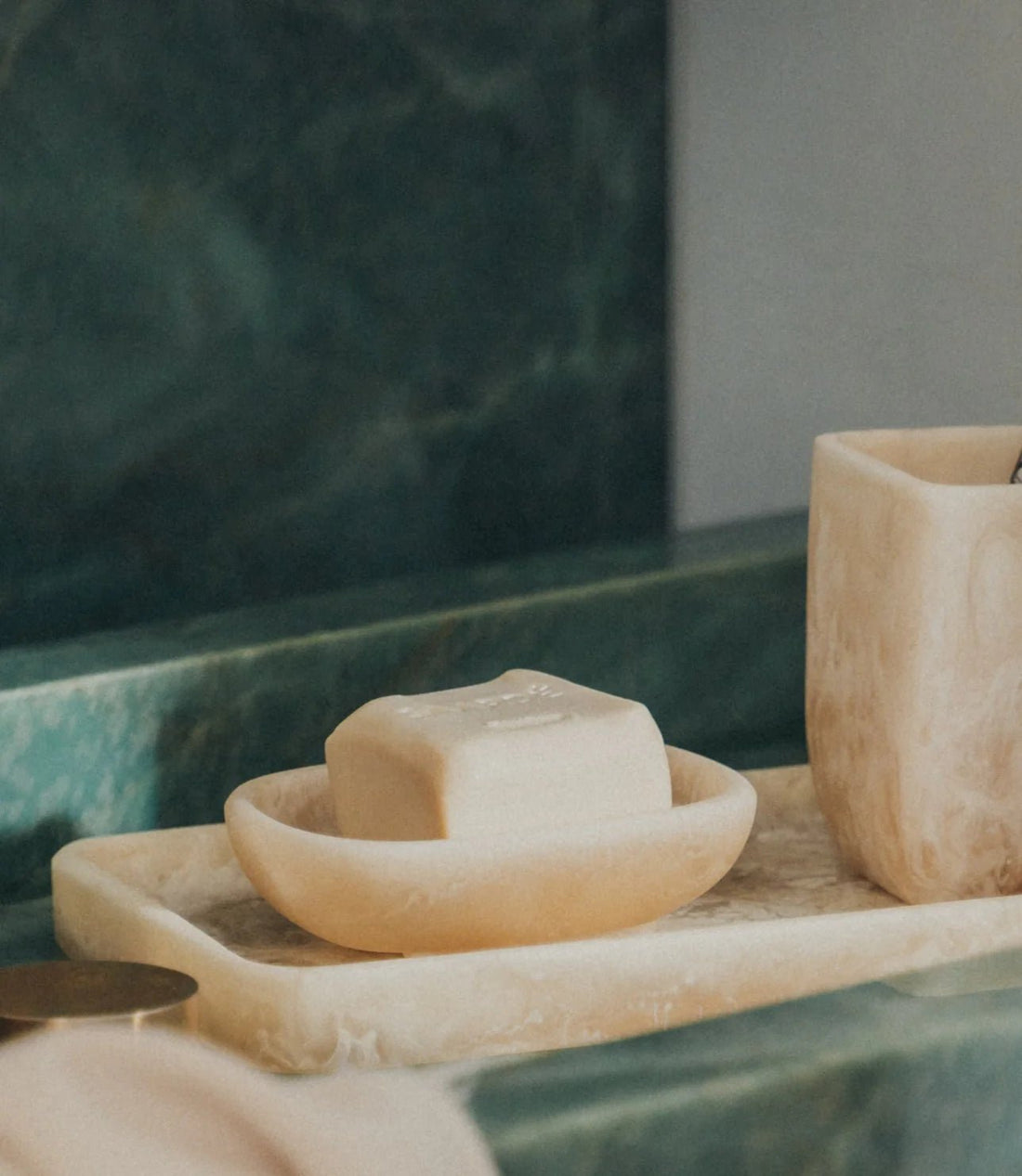 Flow Resin Soap Dish - Peach Blush - The Flower Crate