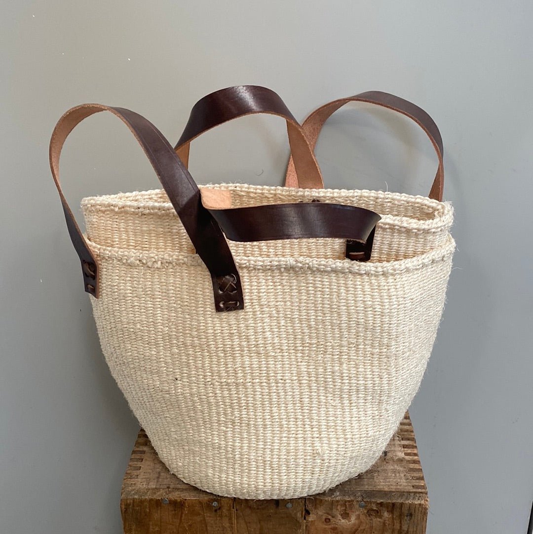 Fog Linen Handwoven Basket - The Flower Crate
