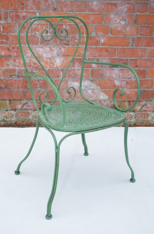 French Green Outdoor Chair - The Flower Crate