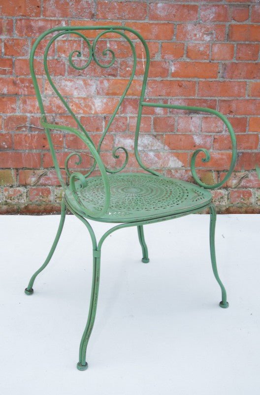 French Green Outdoor Chair The Flower Crate