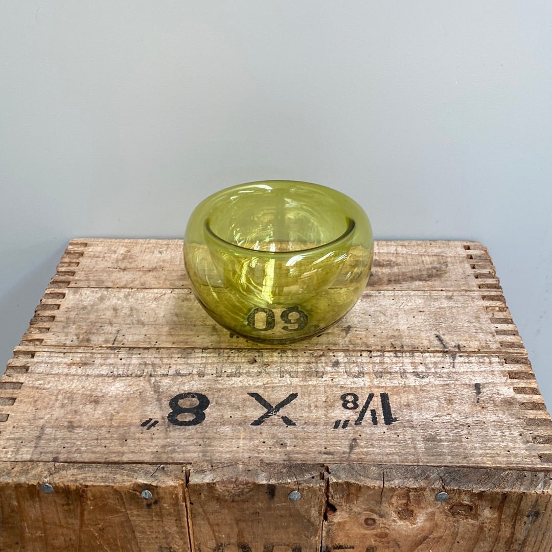 Fulvio Glass Bowl - Olive - The Flower Crate