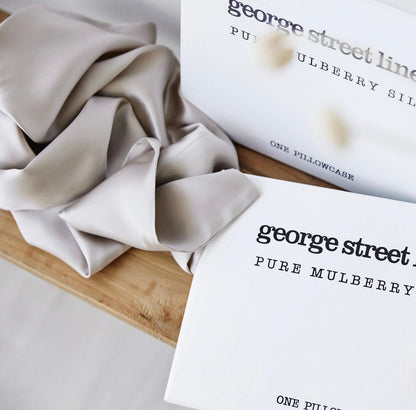 George Street Linen - Pure Mulberry Silk Pillowcase - The Flower Crate