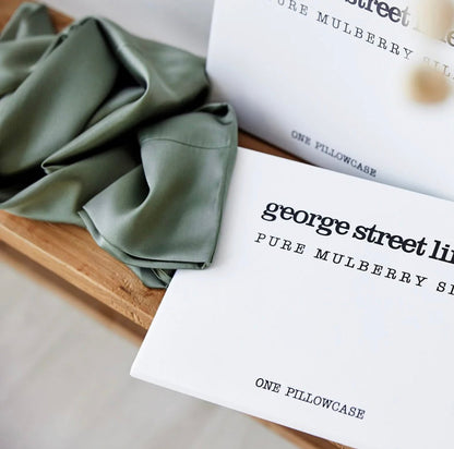 George Street Linen - Pure Mulberry Silk Pillowcase - The Flower Crate