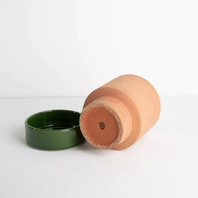 Grace Planter - Rose Terracotta &amp; Olive - The Flower Crate