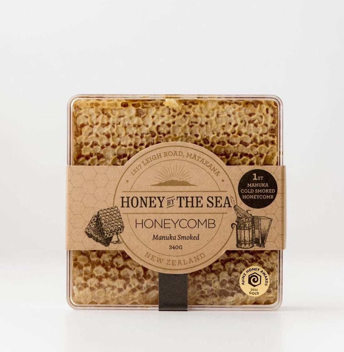 Honey by the Sea - Cold Mānuka-Smoked Honeycomb - The Flower Crate