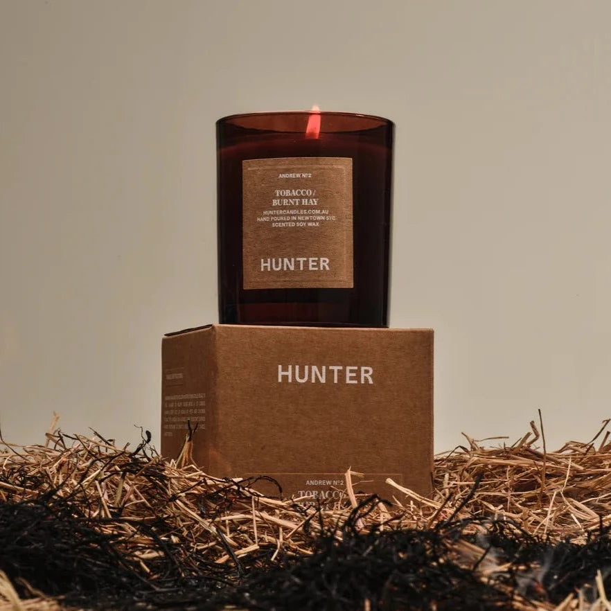 Hunter Candles - Morgan, Sandalwood + Cedar + Amber - The Flower Crate