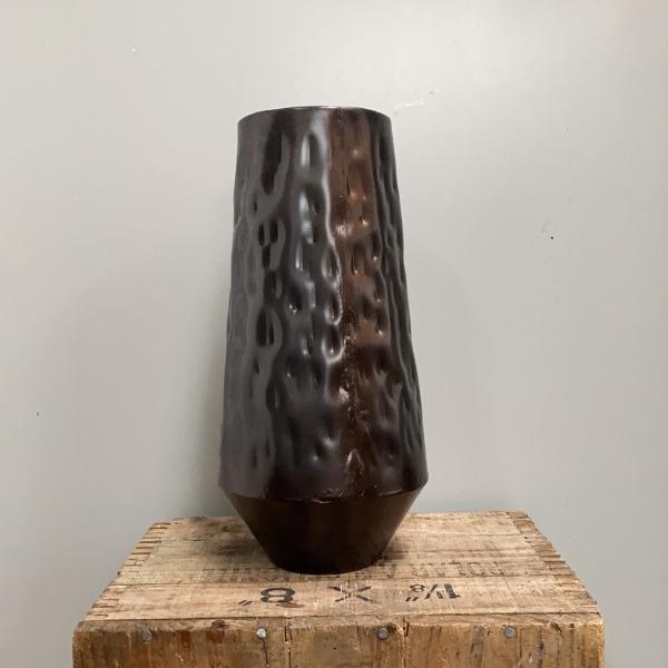 Beaten Metal Vase Medium