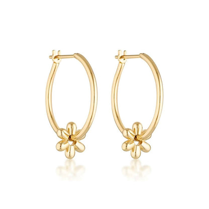 Linda Tahija - Daisy Willpower Hoop Earrings - The Flower Crate