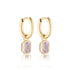 Linda Tahija - Gemme Huggie Earrings Amethyst - The Flower Crate