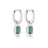 Linda Tahija - Gemme Huggie Earrings Green Onyx - The Flower Crate