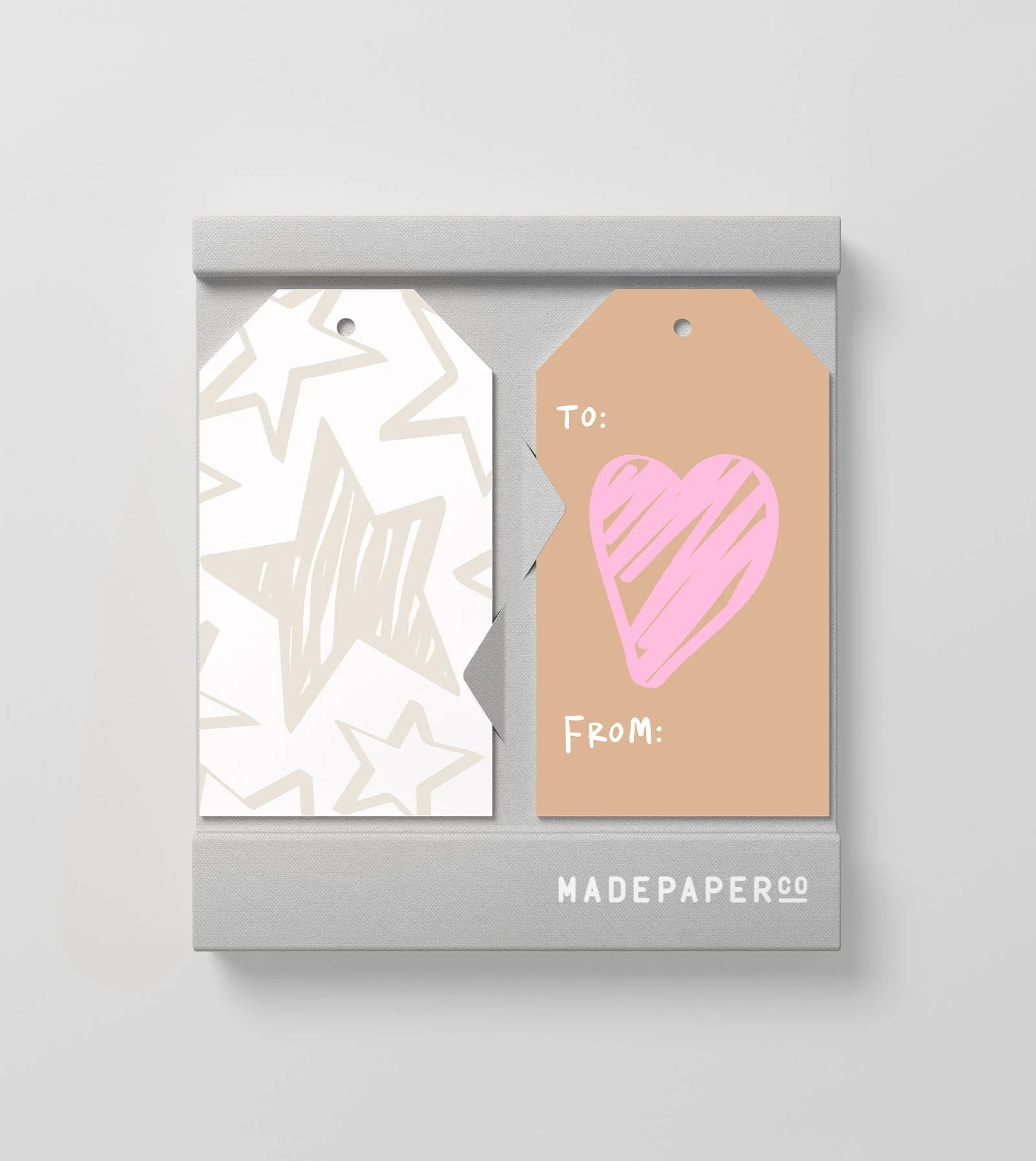 Made Paper Co - Stars + Hearts 10pk Gift Tag - The Flower Crate