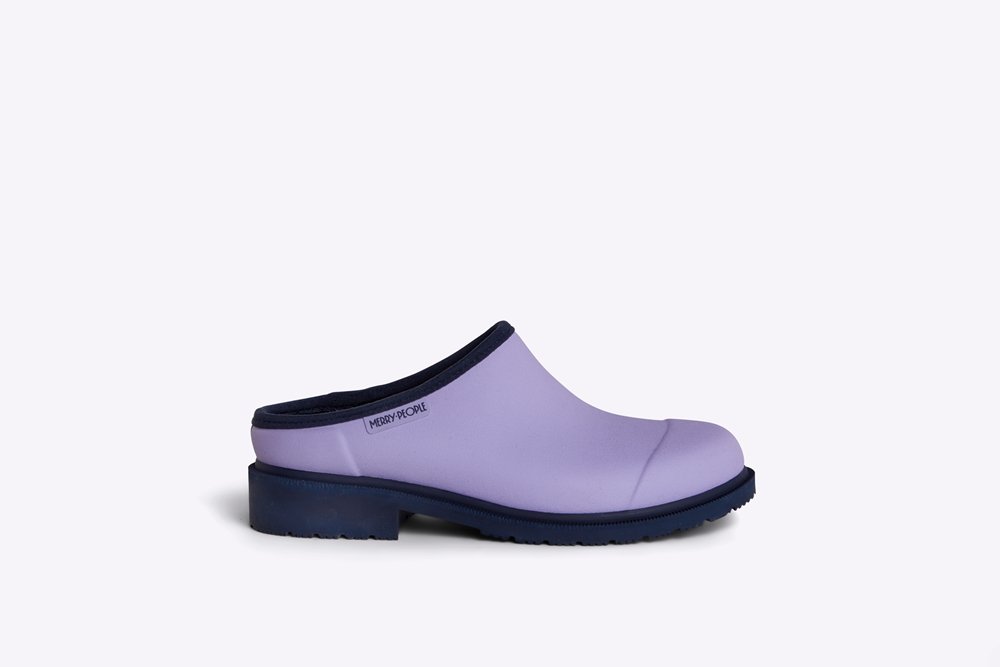 Merry People Billie Clog - Lavender/Navy - The Flower Crate