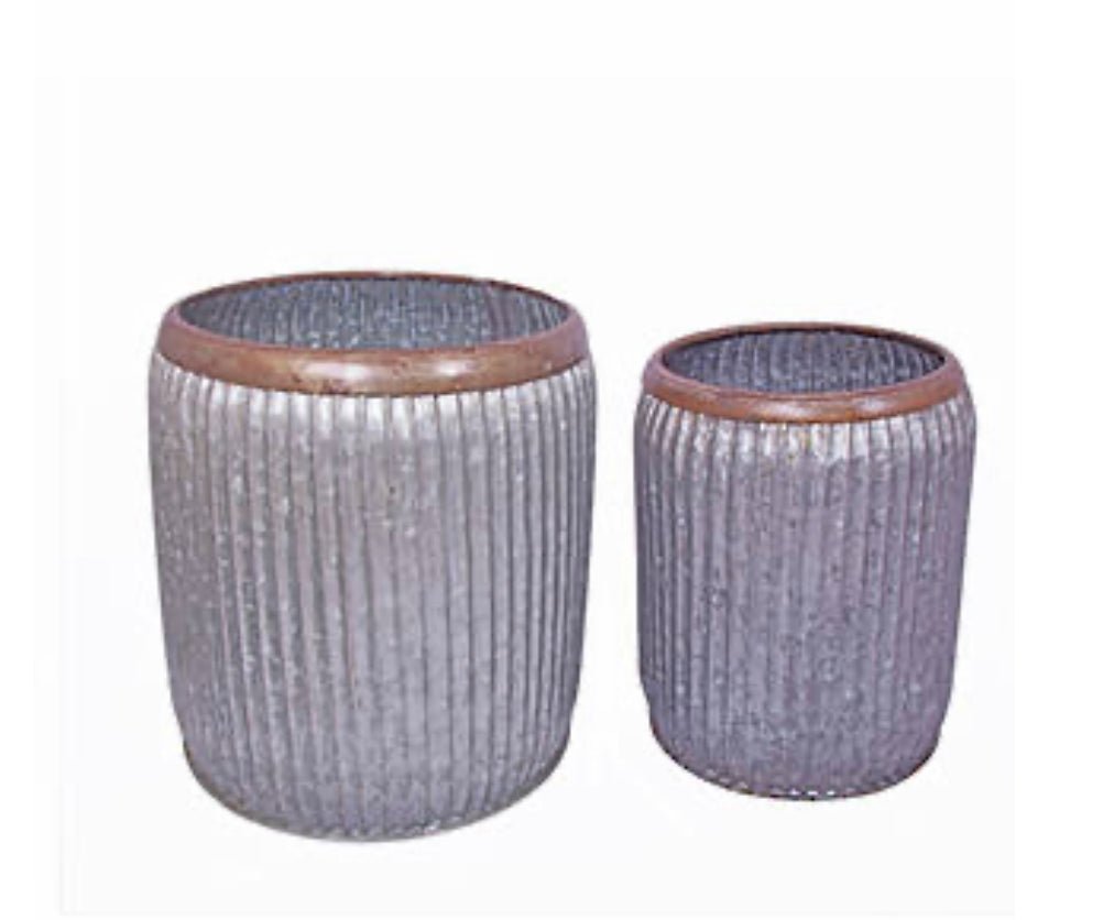Miller Galvanised Outdoor Planters - The Flower Crate
