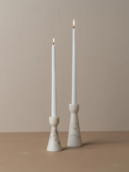 Muum Marble Candle Holders - Set of 2 - The Flower Crate