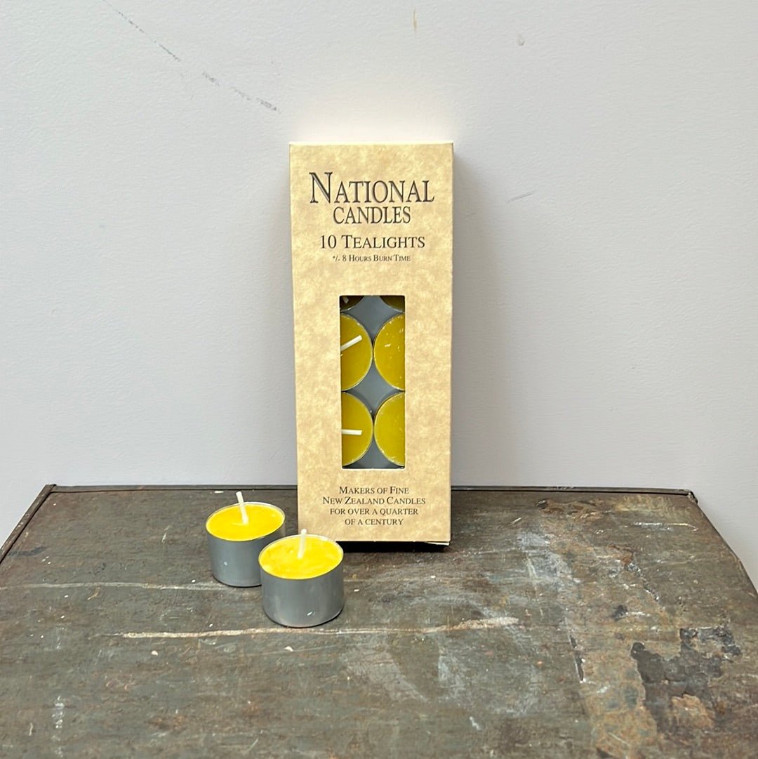 National Candles - Beeswax Tealights - The Flower Crate