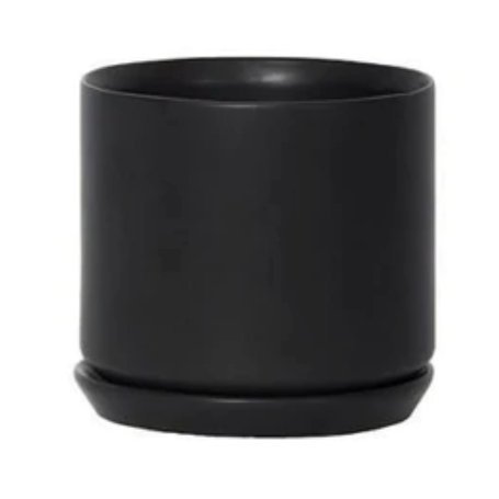Oslo Planter Jet Black - Large - The Flower Crate