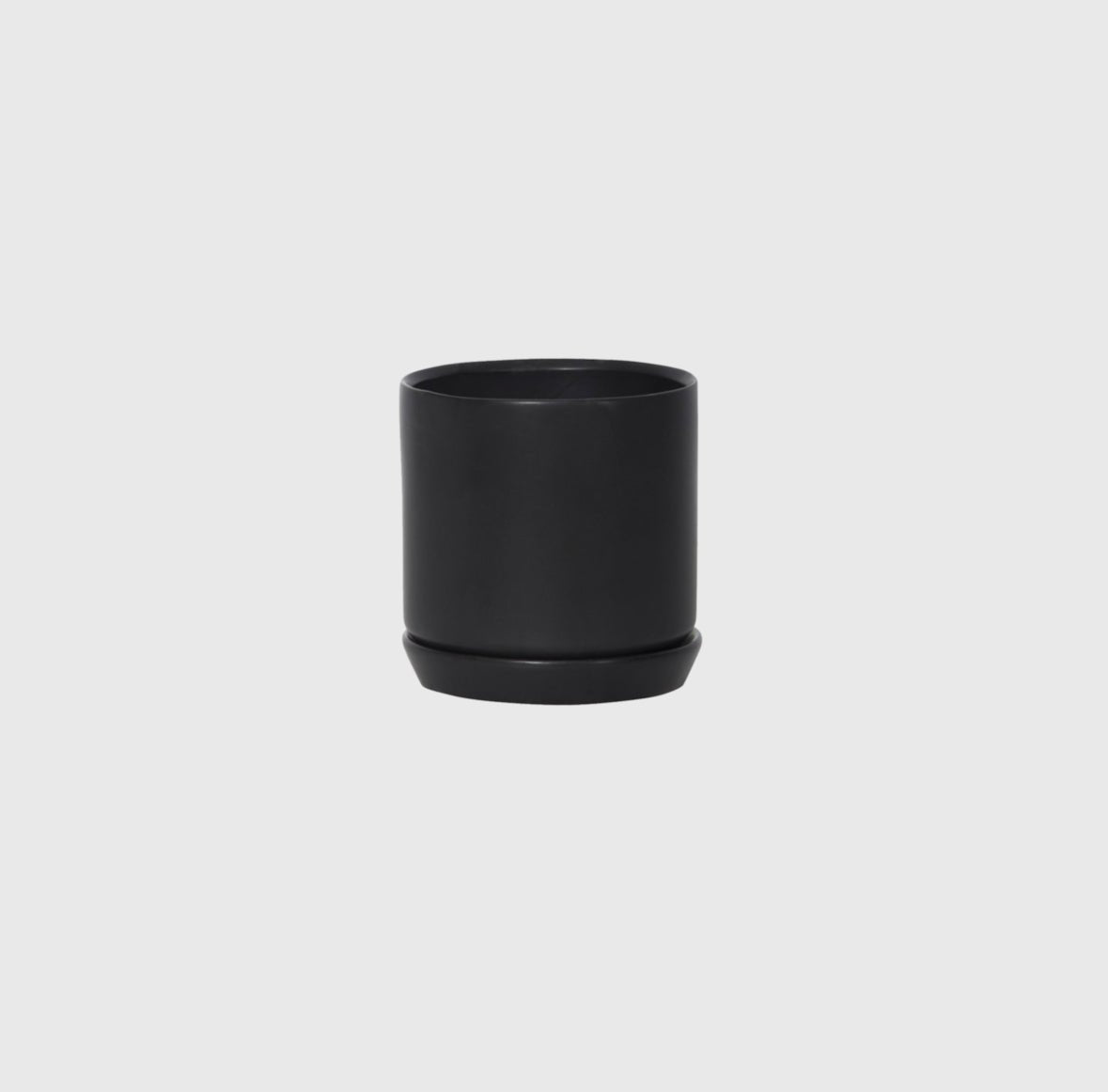 Oslo Planter Jet Black - Small - The Flower Crate