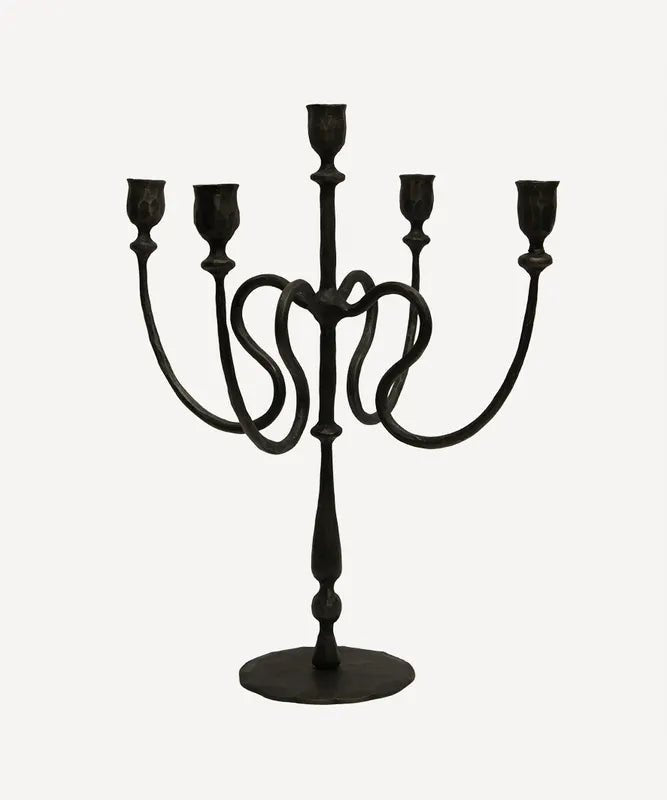 Raine 5 Cup Iron Candelabra - The Flower Crate