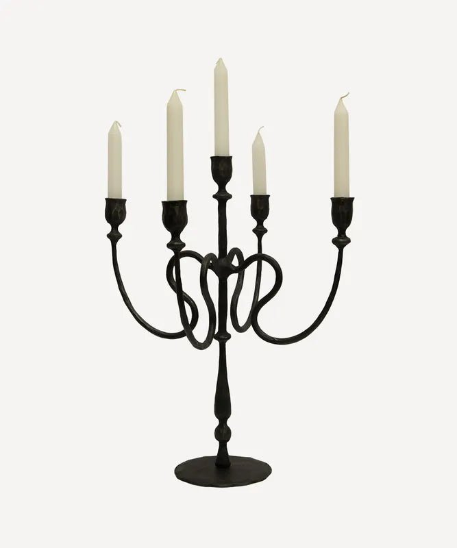 Raine 5 Cup Iron Candelabra - The Flower Crate