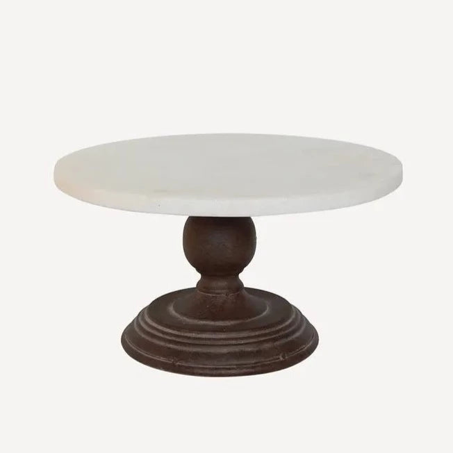 Round Marble Cake Stand - The Flower Crate