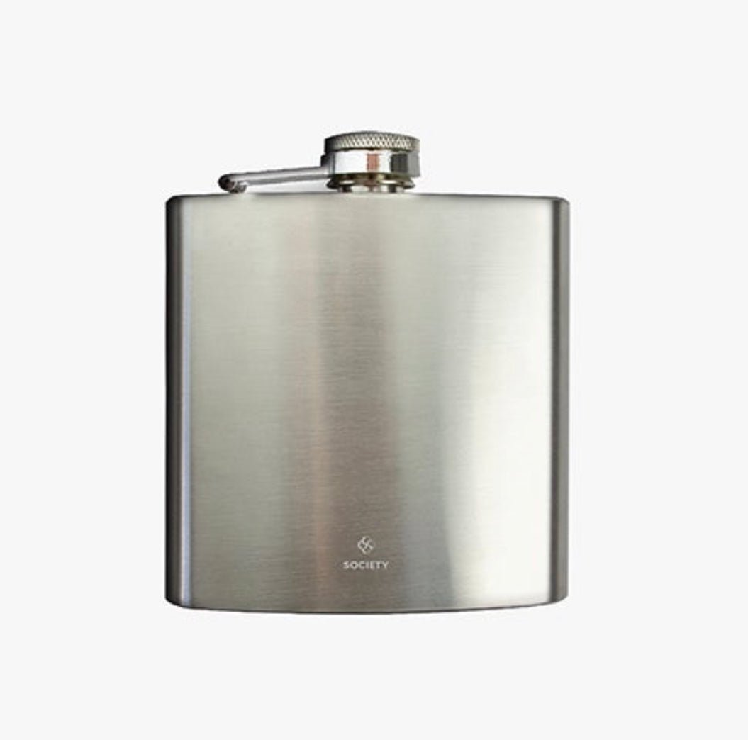 Society Paris: Stainless Flask &amp; Shotglass Set - The Flower Crate