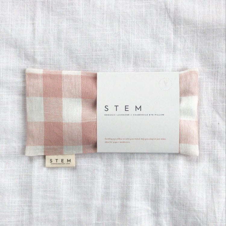 STEM Eye Pillow Pink - Gingham - The Flower Crate