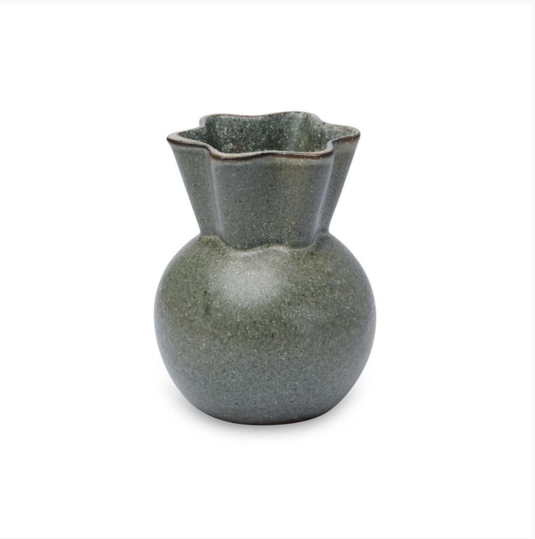 Sweeping Vase - Moss Green, Small - The Flower Crate