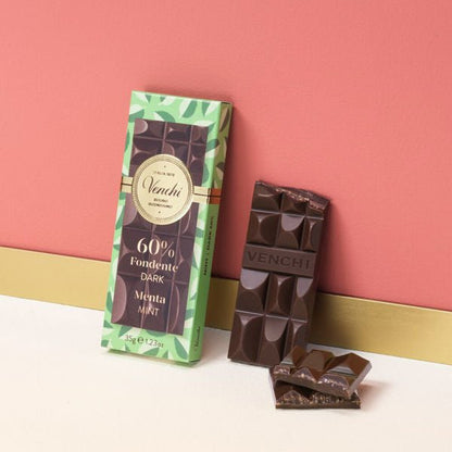 Venchi - Mini Dark Chocolate &amp; Mint Bar - The Flower Crate