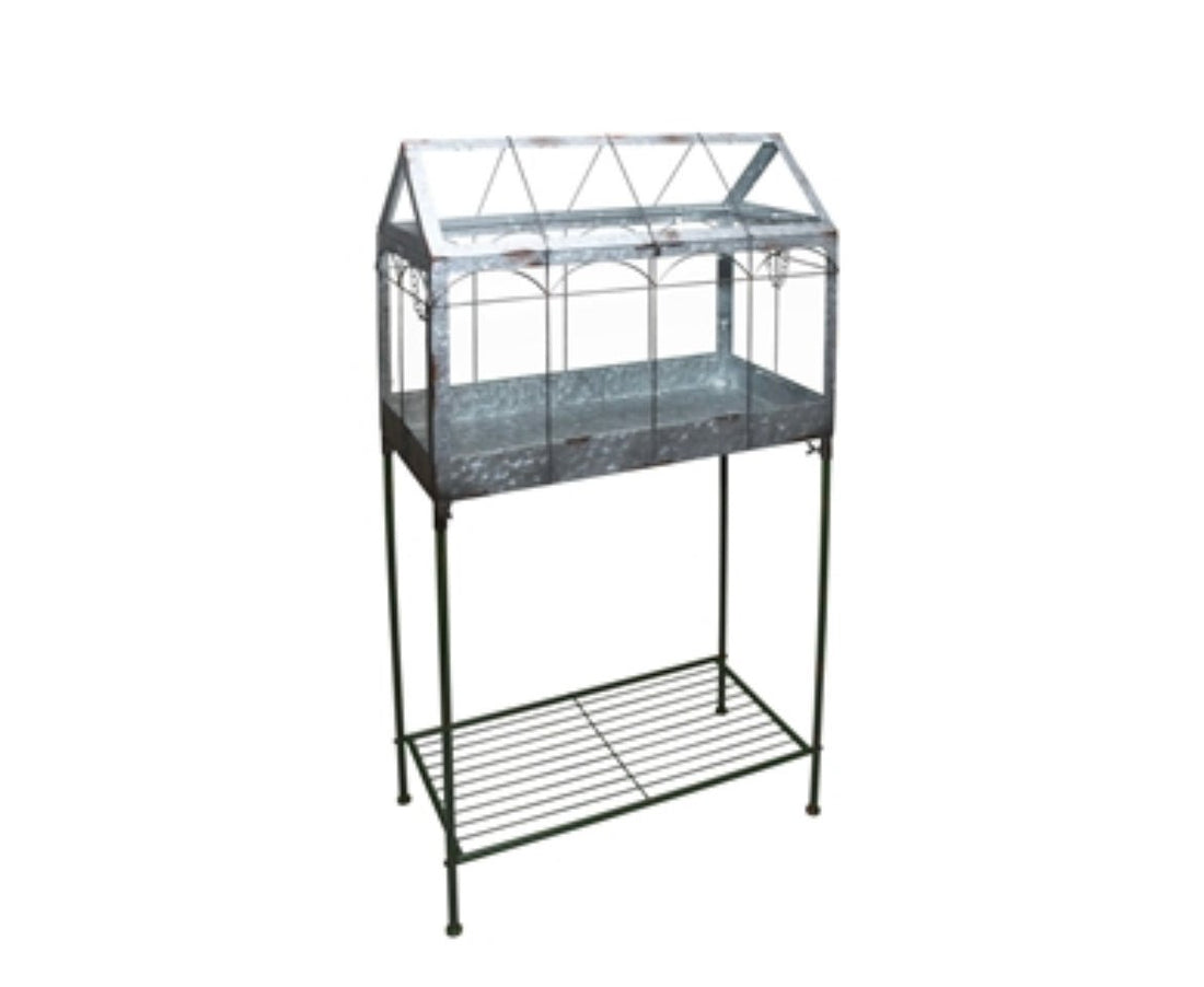 Vintage Glasshouse Terrarium on Stand - The Flower Crate