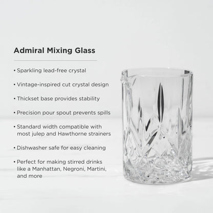 Viski Admiral Mixing Glass - The Flower Crate