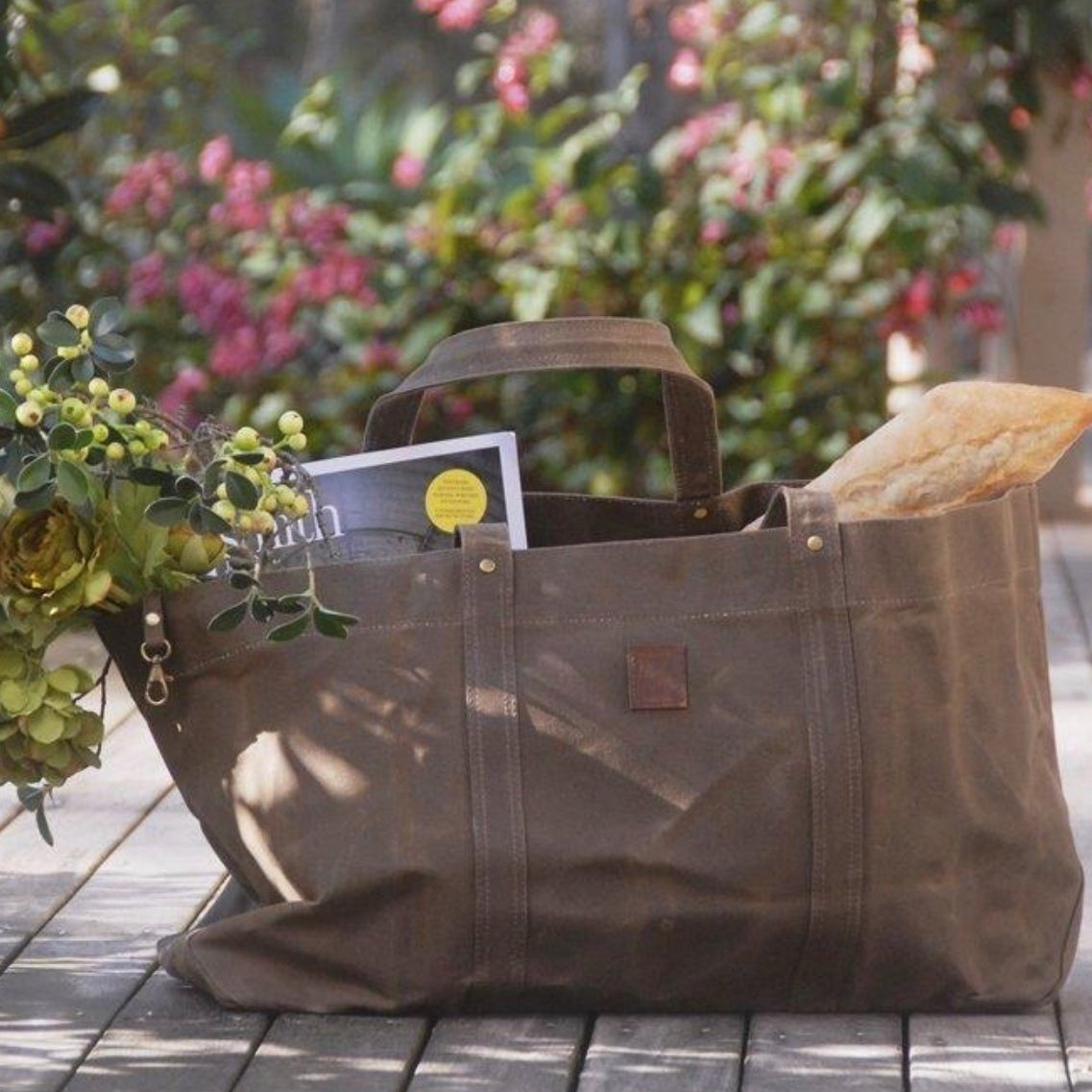 Waxed Canvas Carry All/Boot Bag - The Flower Crate