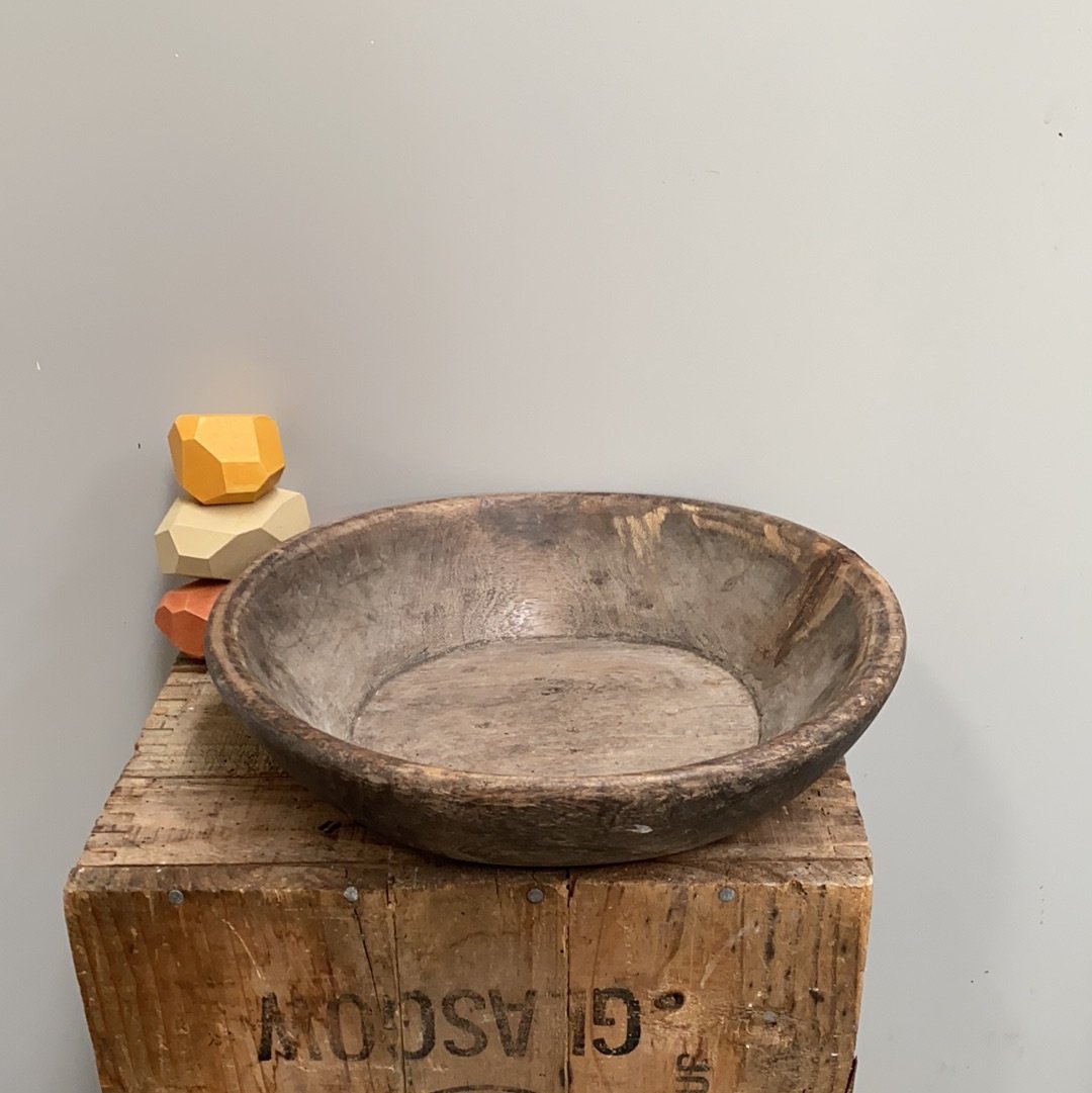 Wooden Round Bowl - The Flower Crate